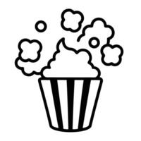 Striped Container Filled With A Fluffy Substance And Bubbles Design Icon Line Style vector