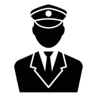 Illustration Of A Person Wearing A Formal Uniform With Tie And Hat vector