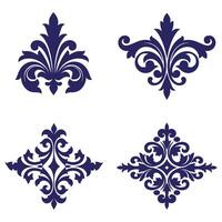 Vintage Filigree Design Components for Menu and Label Crafting vector