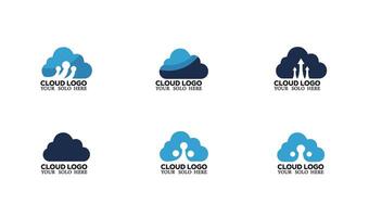 Editable Abstract Weather Cloud Logo Symbol Set Icon for UI Elements vector