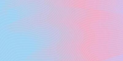 Abstract gradient pastel color with white wavy lines background vector