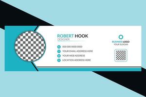 Email Signature Design Template vector