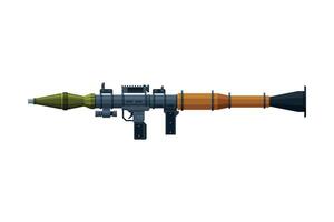 Rocket Launcher, Military Combat Army Weapon Object Flat Style Illustration vector