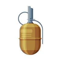 Retro Military Hand Grenade, Combat Army Weapon Object Flat Style Illustration vector