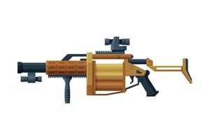 Rocket Launcher, Military Army Weapon Object Flat Style Illustration vector