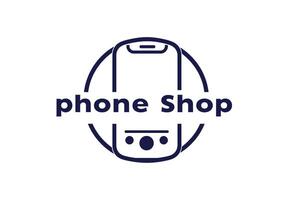 Phone shop logo design. Simple logo design for a phone shop. Clean and modern logo design for a phone shop vector