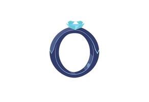 An engagement ring with a diamond in the center vector