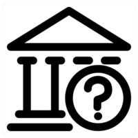 Bank Query icon concept in black color vector