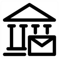 Bank Message and communicate icon concept in black color vector