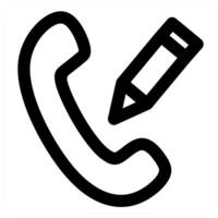 Edit Call icon concept in black color vector