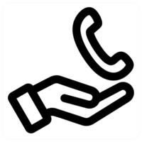 Call and dial concept in black color vector
