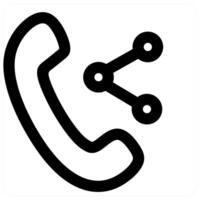 Share Call icon concept in black color vector