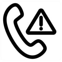 Alert Call icon concept in black color vector