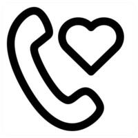 Favorite Call icon concept in black color vector