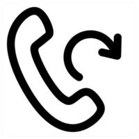 Refresh Call icon concept in black color vector