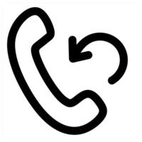 Refresh Call icon in black color vector