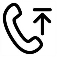 Outgoing Call icon concept in black color vector