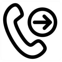 Outgoing Call concept in black color vector
