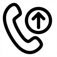 Outgoing Call icon in black color vector