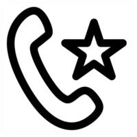 Favorite Call icon in black color vector