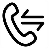 Call Sync icon in black color vector