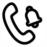 Call Notification and info icon concept in black color vector