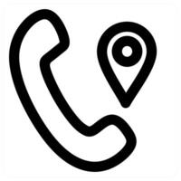 Call Location icon concept in black color vector