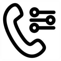 Call and calling icon in black color vector