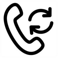 Update Call icon concept in black color vector