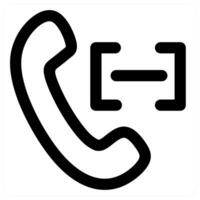 Call concept icon in black color vector