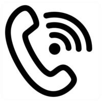 Wifi call icon in black color vector