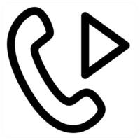 Call and calling icon concept in black color vector