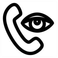 Call Vision icon concept in black color vector