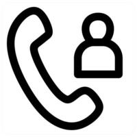 Calling icon concept in black color vector