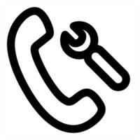 Call Maintenance icon concept in black color vector