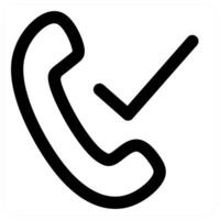 Right Call icon concept in black color vector