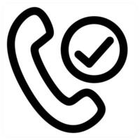 Right Call icon in black color vector