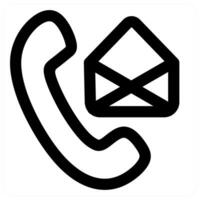 Call Message icon in black color vector