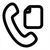 Call File icon concept in black color vector