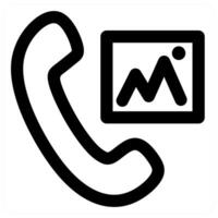 Image Call icon concept in black color vector