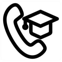 Study Call icon concept in black color vector