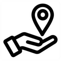 Location and marker concept in black color vector