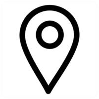 Location and marker concept icon in black color vector