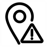 Alert Location icon concept in black color vector