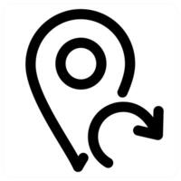 Refresh Location and refresh icon concept in black color vector