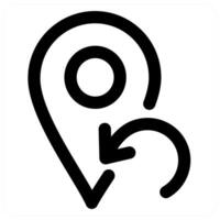 Refresh Location icon in black color vector