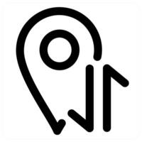 Location Sync and update icon concept in black color vector