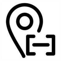 Location and navigation icon concept in black color vector