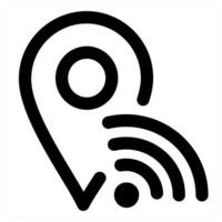 Wifi Location icon concept in black color vector