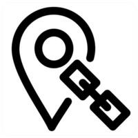 Link Location icon in black color vector